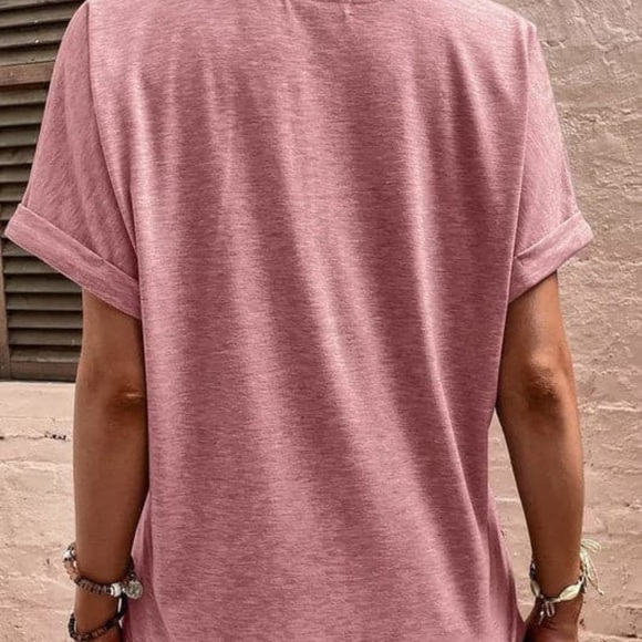 Ladies V Neck Top With Buttons Cotton - Picture 3 of 4